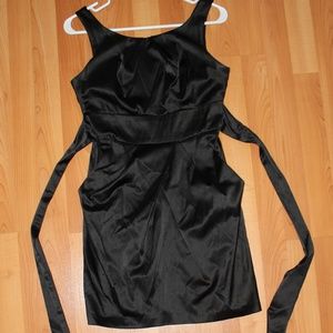 LOVE Tease Sz 3 Sheath Satin Cocktail Dress Black